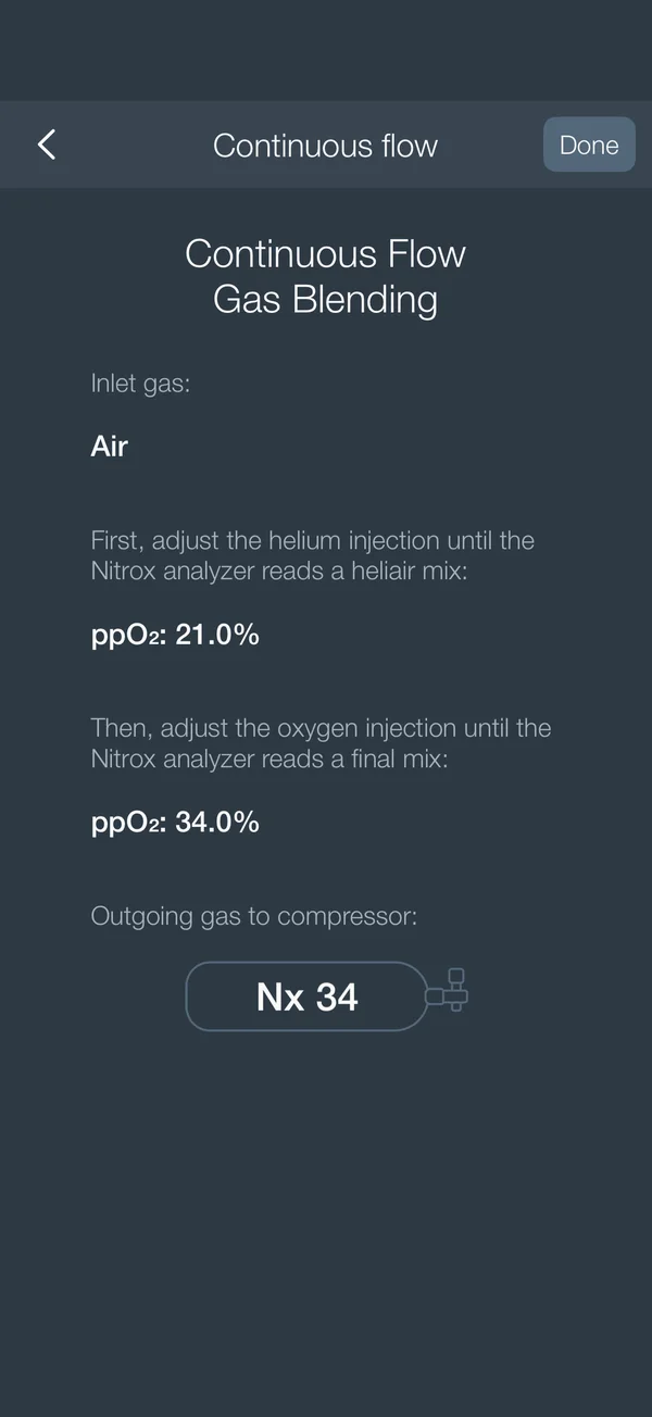 Continuous flow blending